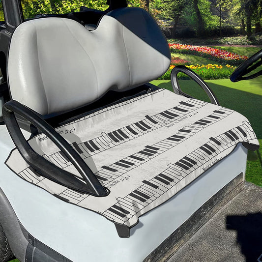 Piano Pattern Print Golf Cart Seat Cover