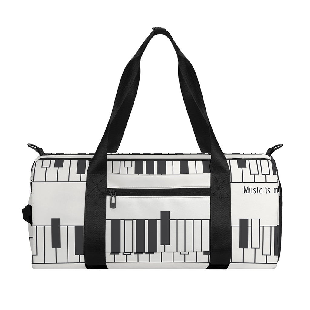 Piano Pattern Print Gym Bag