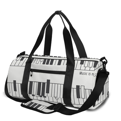 Piano Pattern Print Gym Bag