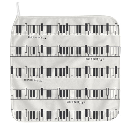 Piano Pattern Print Hand Towel