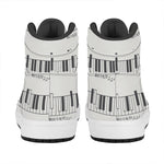 Piano Pattern Print High Top Leather Sneakers