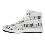 Piano Pattern Print High Top Leather Sneakers