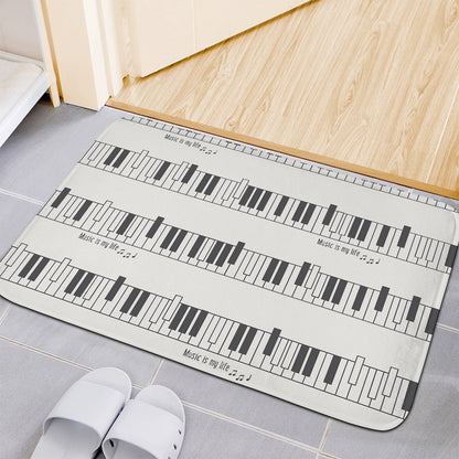 Piano Pattern Print Indoor Door Mat