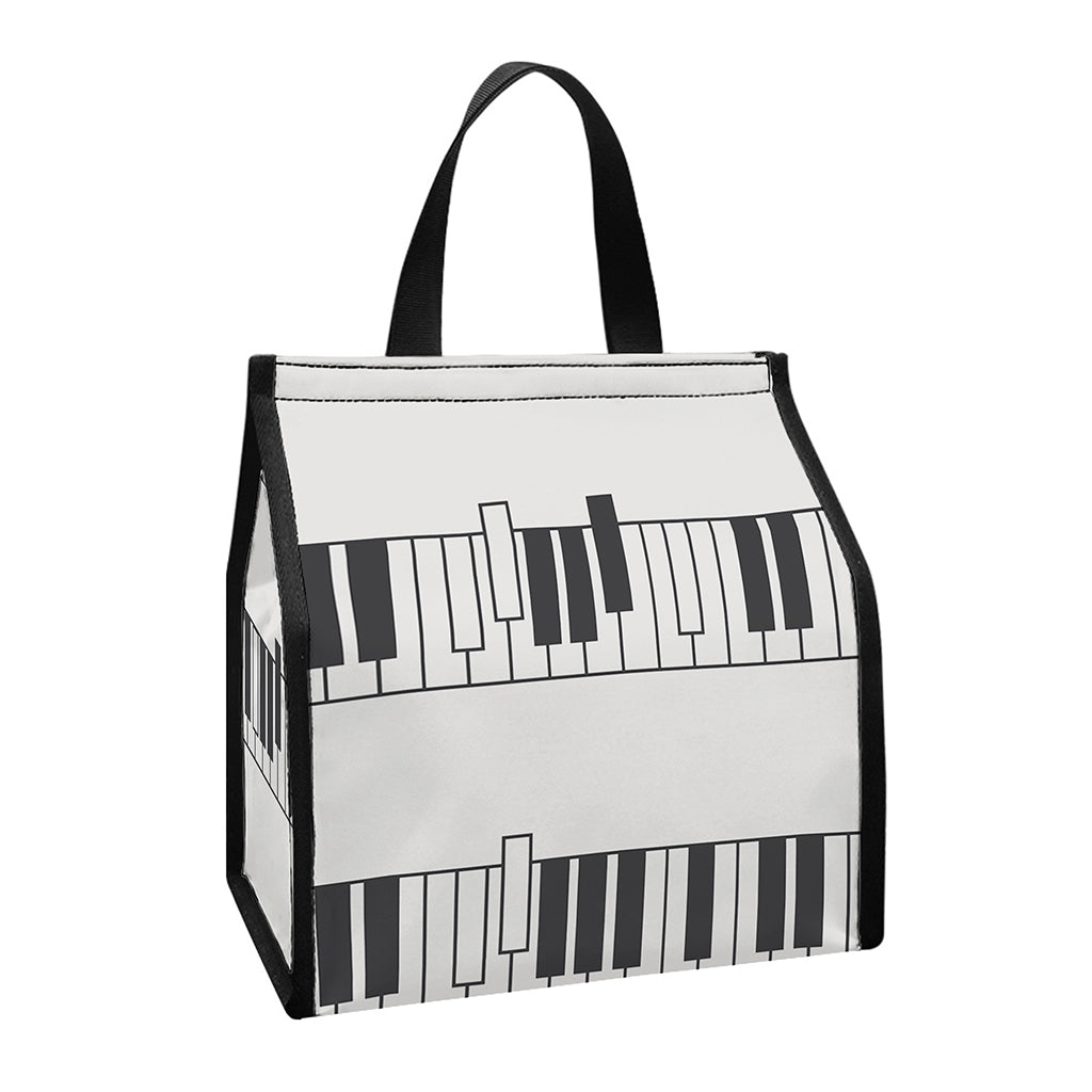 Piano Pattern Print Insulated Lunch Tote