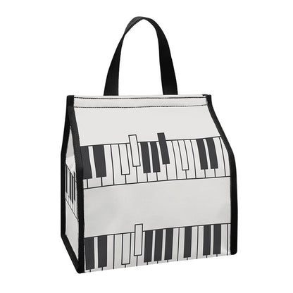 Piano Pattern Print Insulated Lunch Tote