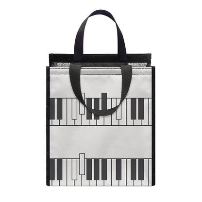 Piano Pattern Print Insulated Lunch Tote