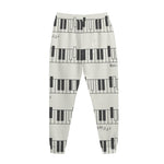 Piano Pattern Print Jogger Pants