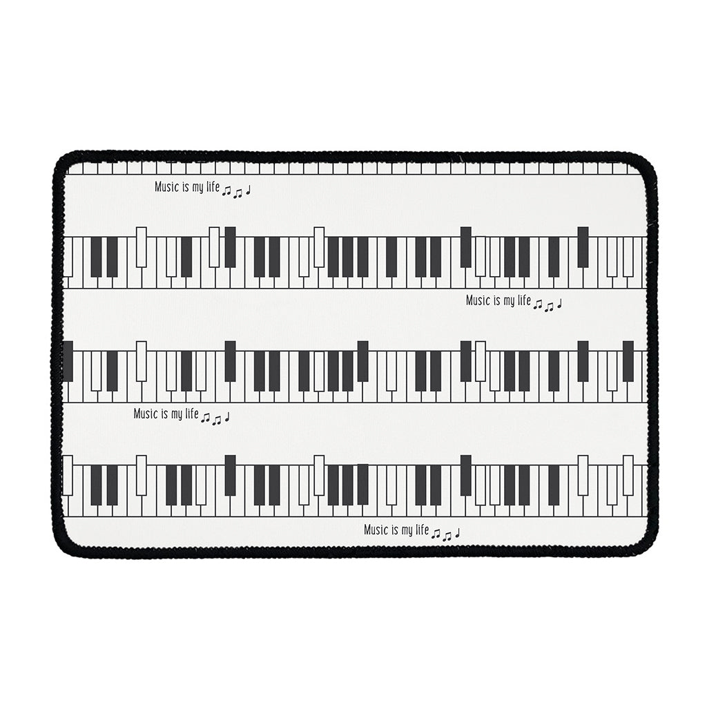 Piano Pattern Print Kitchen Mat