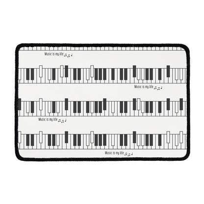 Piano Pattern Print Kitchen Mat