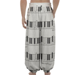 Piano Pattern Print Lantern Pants