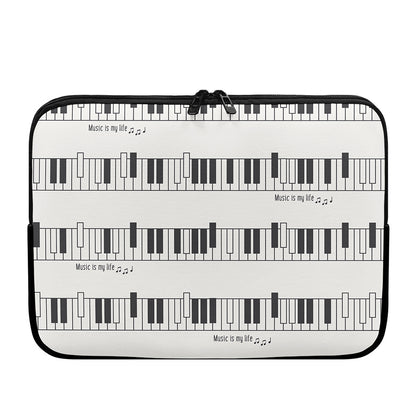 Piano Pattern Print Laptop Sleeve