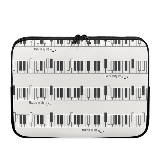 Piano Pattern Print Laptop Sleeve