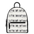 Piano Pattern Print Leather Backpack