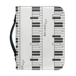 Piano Pattern Print Leather Bible Cover