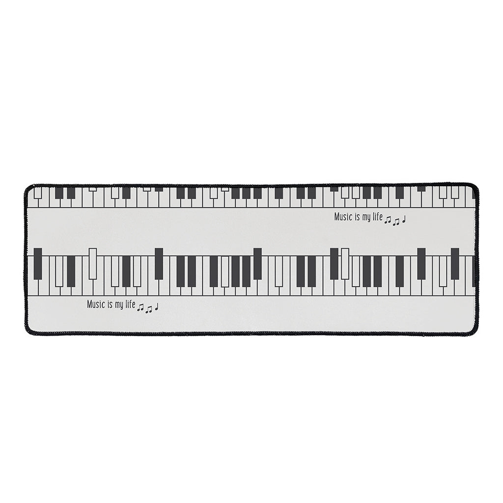 Piano Pattern Print Long Kitchen Mat