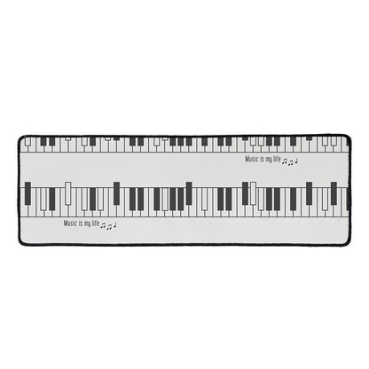 Piano Pattern Print Long Kitchen Mat