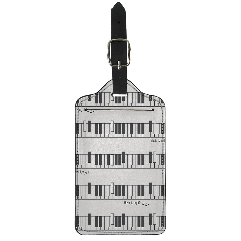 Piano Pattern Print Luggage Tag
