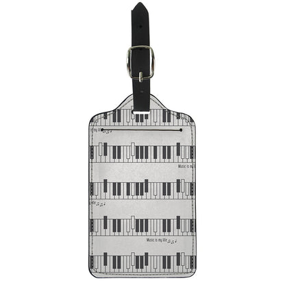 Piano Pattern Print Luggage Tag
