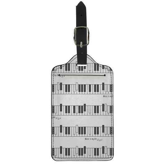 Piano Pattern Print Luggage Tag