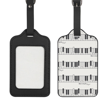 Piano Pattern Print Luggage Tag