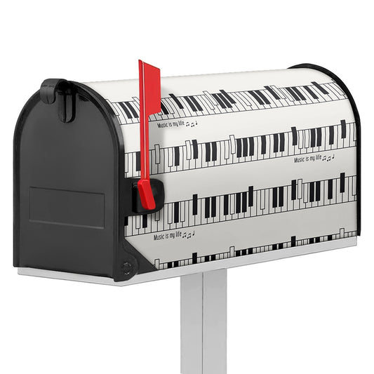 Piano Pattern Print Mailbox Cover