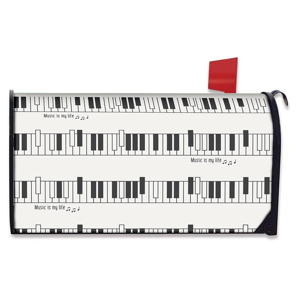 Piano Pattern Print Mailbox Cover