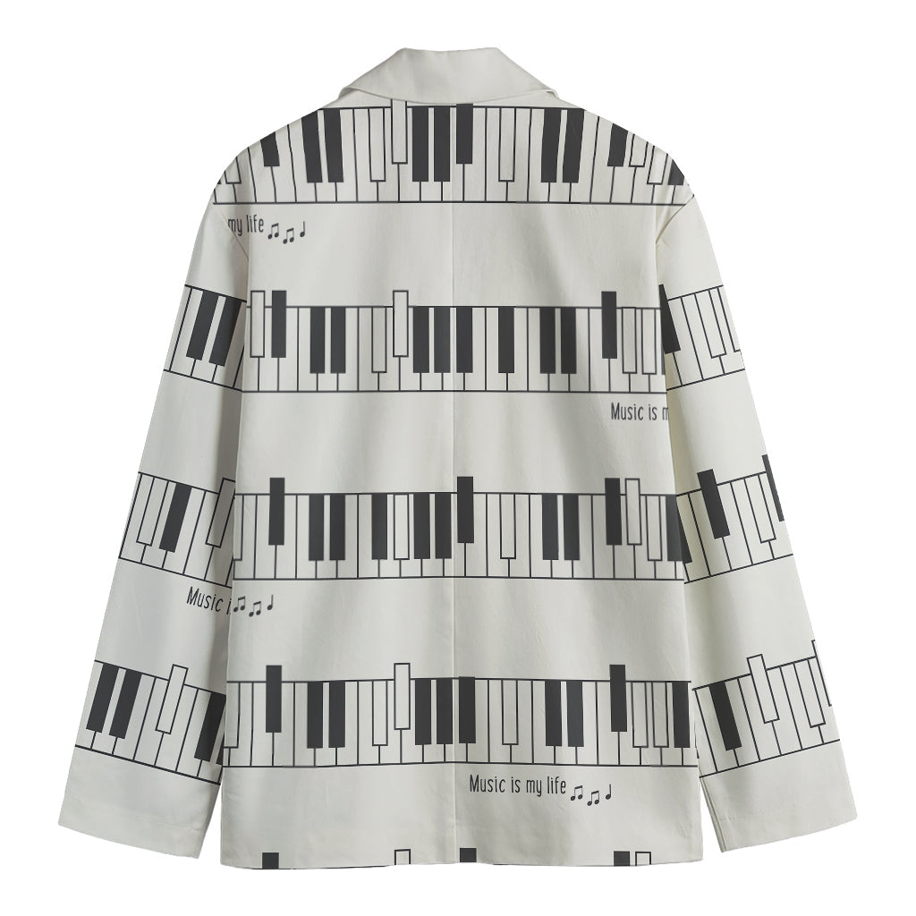Piano Pattern Print Men's Blazer