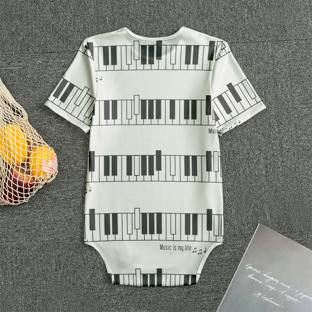Piano Pattern Print Men's Bodysuit