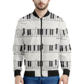 Piano Pattern Print Men's Bomber Jacket