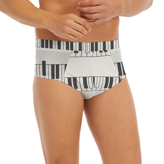 Piano Pattern Print Men's Briefs
