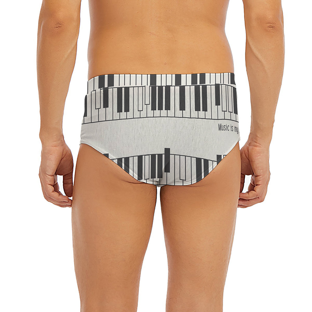 Piano Pattern Print Men's Briefs