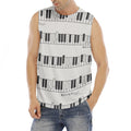 Piano Pattern Print Men's Fitness Tank Top