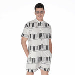Piano Pattern Print Men's Rompers
