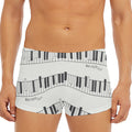 Piano Pattern Print Men's Short Boxer Briefs