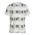 Piano Pattern Print Men's Athletic T-Shirt