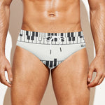 Piano Pattern Print Men's Swim Briefs