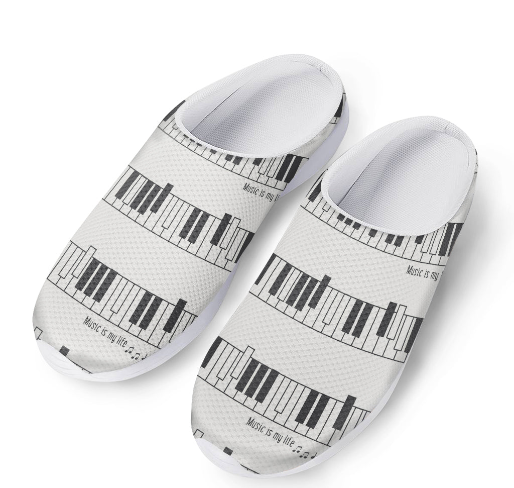 Piano Pattern Print Mesh Casual Shoes