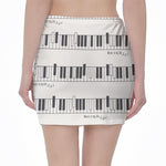 Piano Pattern Print Pencil Mini Skirt