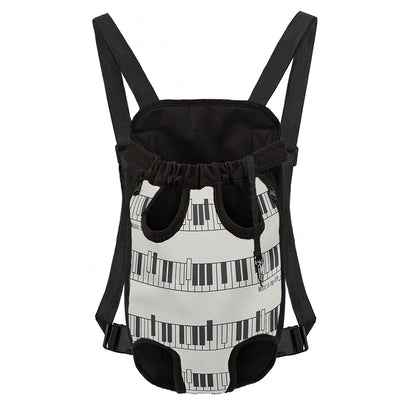 Piano Pattern Print Pet Carrier Backpack