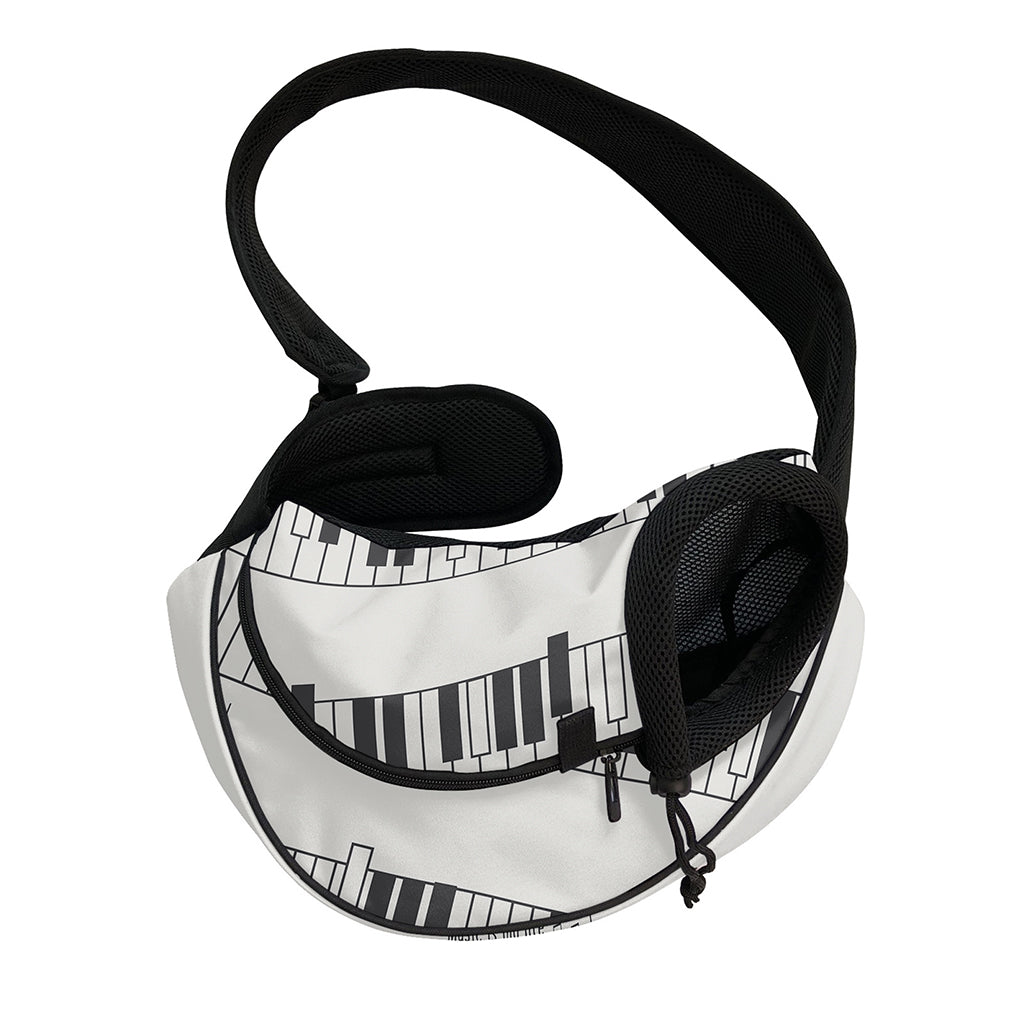 Piano Pattern Print Pet Sling Carrier