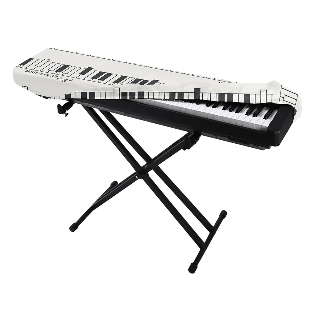 Piano Pattern Print Piano Keyboard Cover