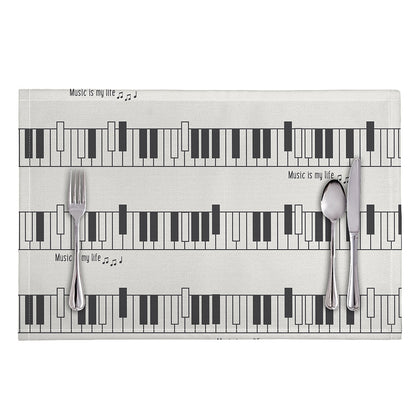Piano Pattern Print Placemat