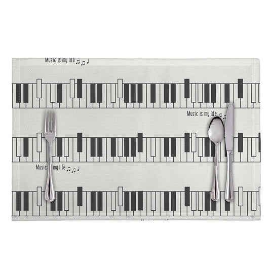 Piano Pattern Print Placemat