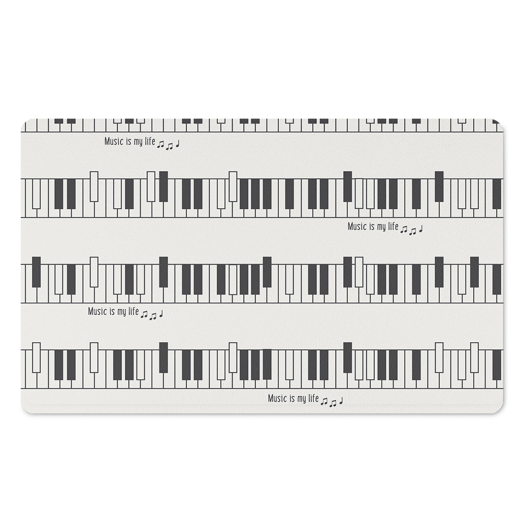 Piano Pattern Print Polyester Doormat