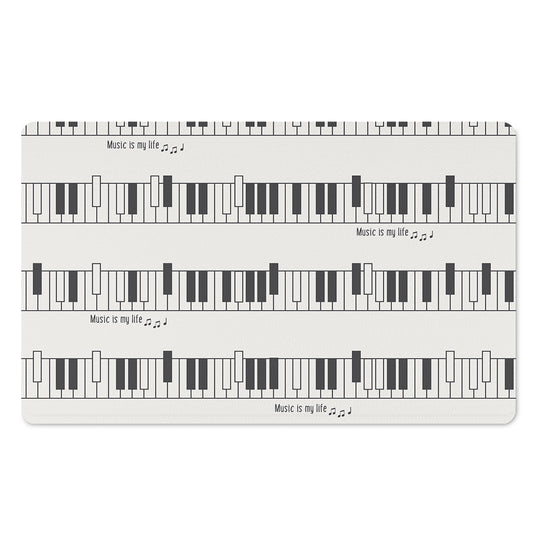 Piano Pattern Print Polyester Doormat