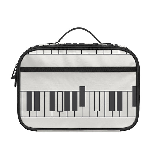 Piano Pattern Print Portable Lunch Bag