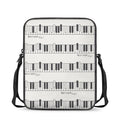 Piano Pattern Print Rectangular Crossbody Bag
