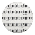 Piano Pattern Print Round Blanket