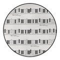 Piano Pattern Print Round Floor Mat