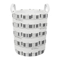Piano Pattern Print Round Laundry Basket